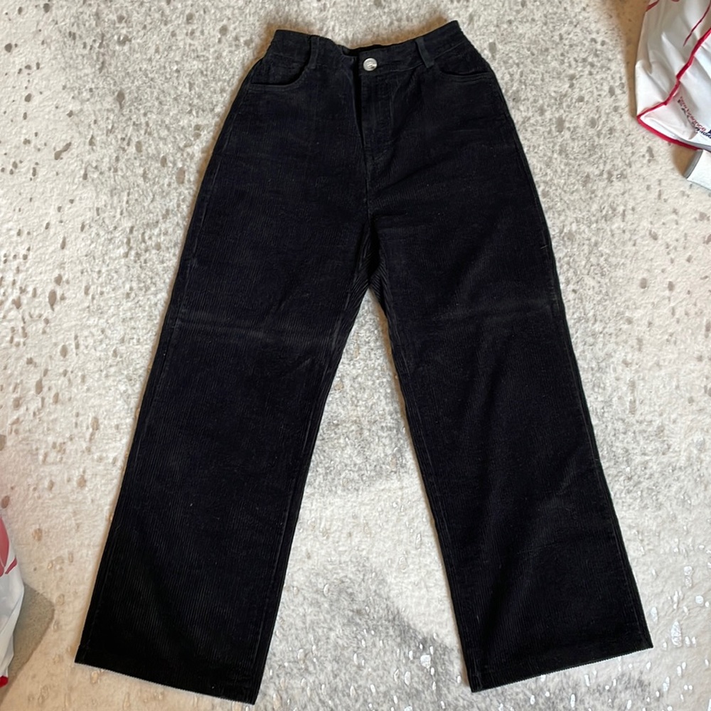Pinkyotto NY Black Wide Leg Corduroy Pants